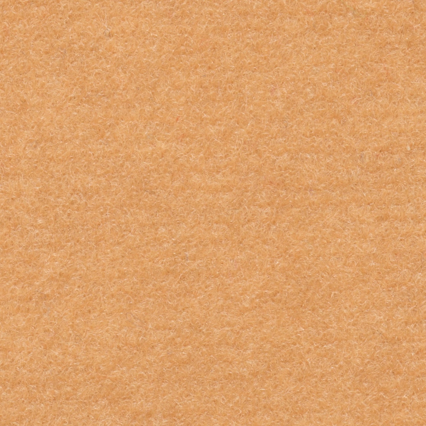 Hell-Orangefarbener, texturierter Filz-Teppich; zeigt eine gleichmässige, flauschige Struktur ohne erkennbare Muster oder Objekte.
