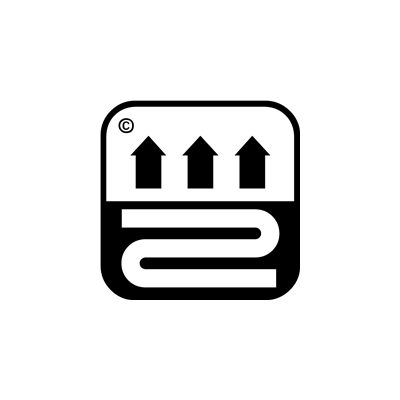 Piktogramm zur Darstellung der Wärmeleitfähigkeit – symbolisiert die Fähigkeit eines Materials, Wärme zu leiten.