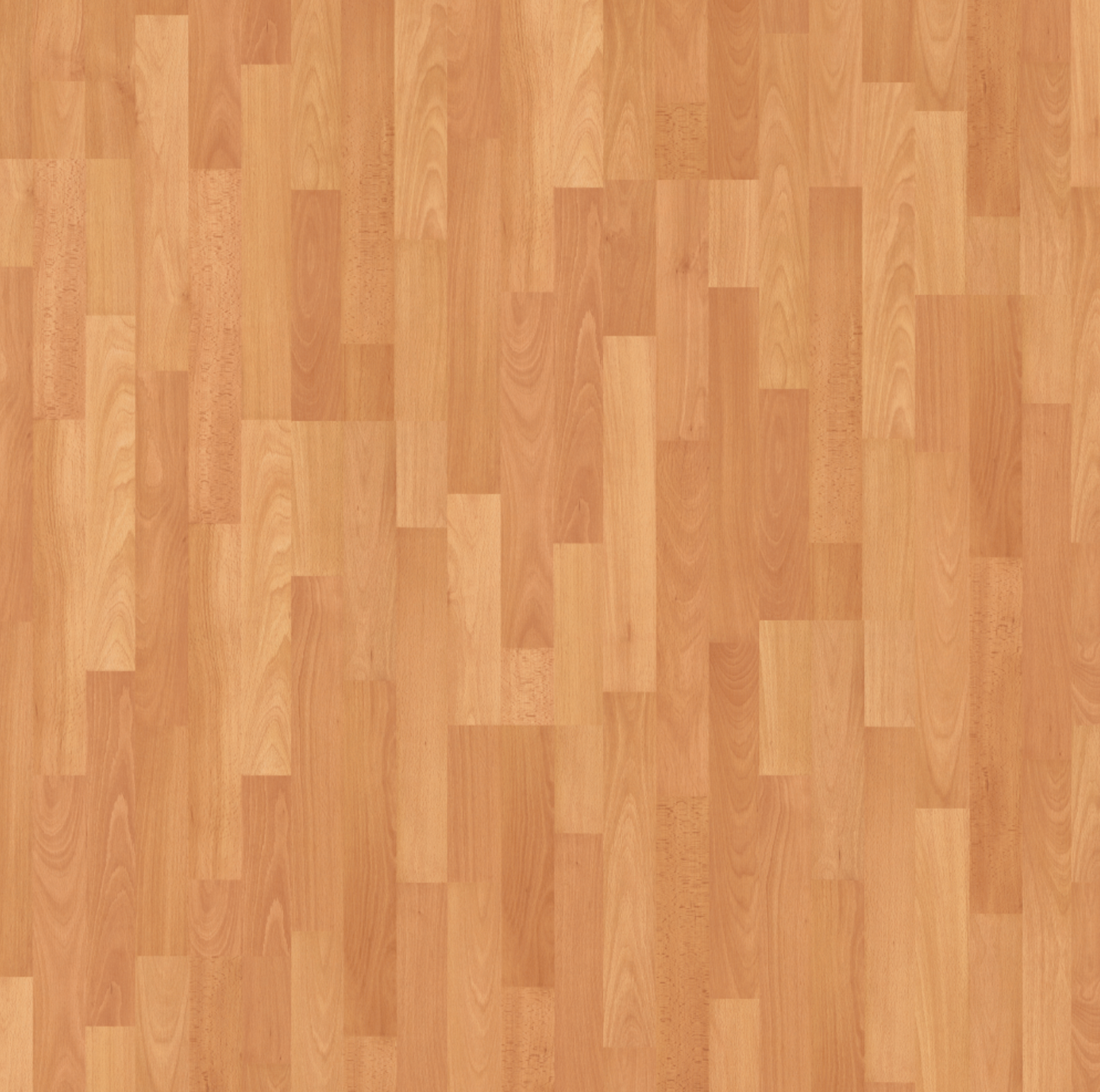 Heller Laminat-Fussboden in Holz-Optik mit gleichmässigen, rechteckigen Planken, die ein harmonisches, natürliches Muster bilden. Die Textur zeigt verschiedene Holztöne, die dem Boden Tiefe verleihen.