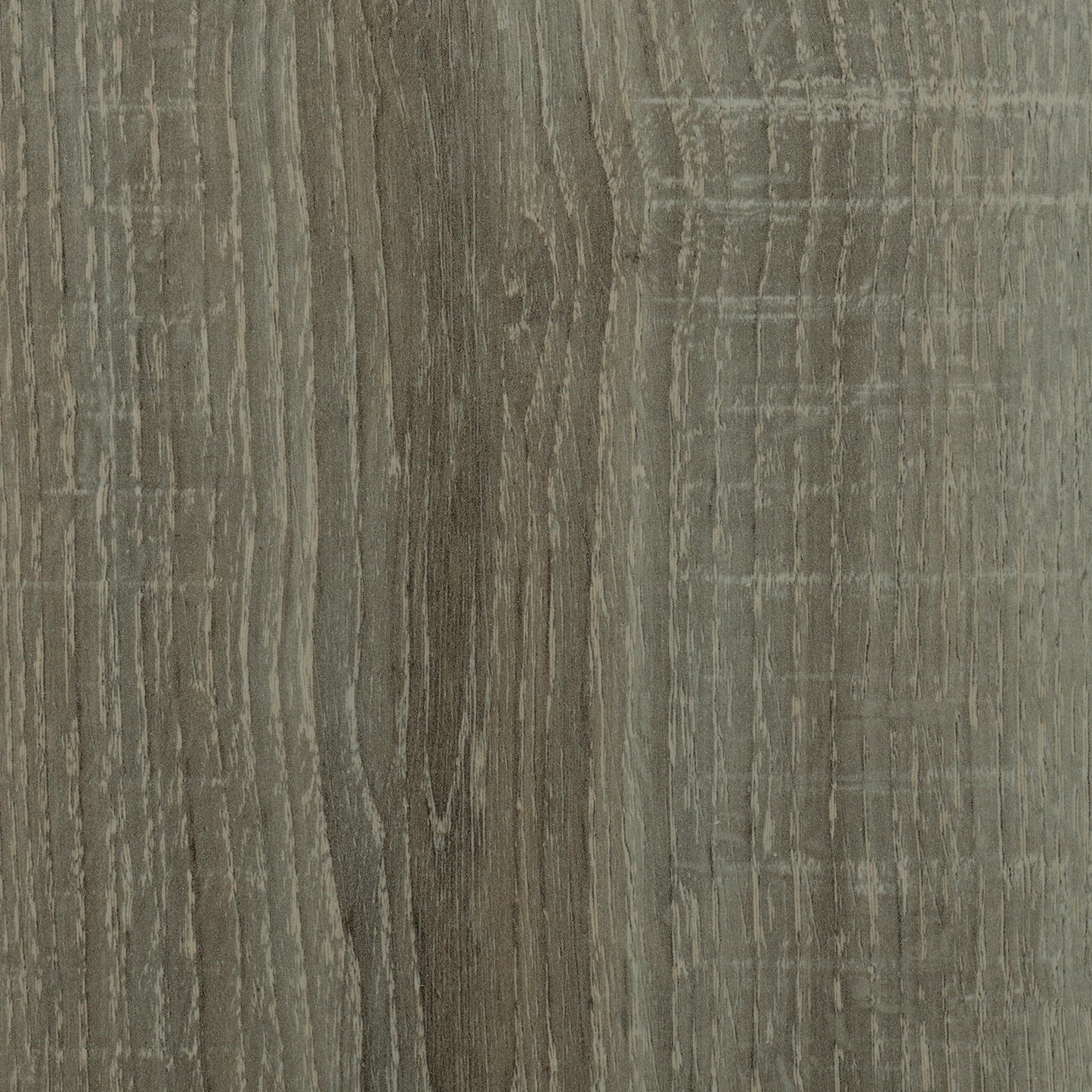 Holzartiger Laminatboden in Grau- und Brauntönen mit natürlicher Maserung; eignet sich ideal für moderne und rustikale Raumgestaltungen.