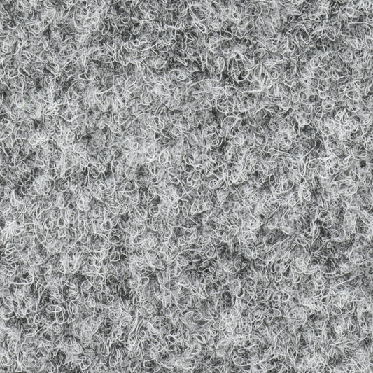 Tapis texturé blanc et gris avec une surface moelleuse et un grain ondulé – idéal pour les salons